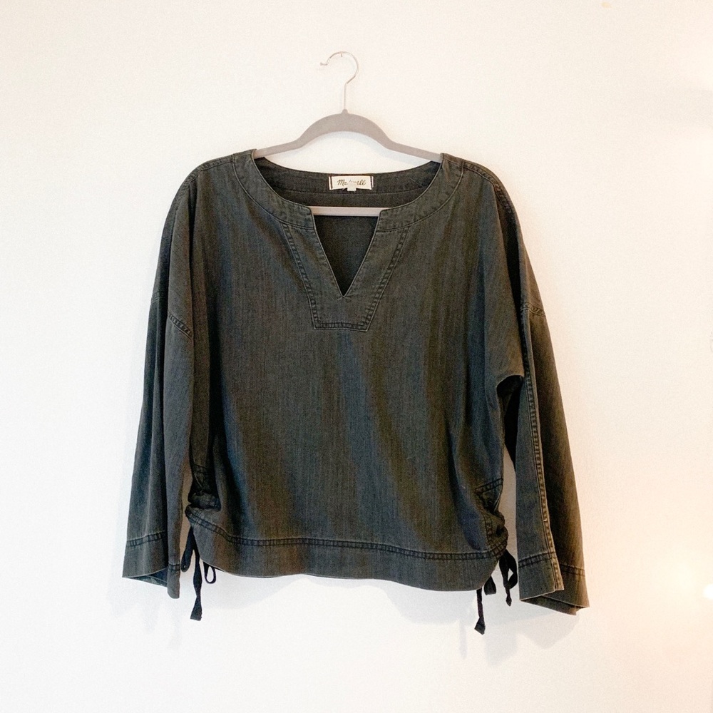 Madewell black denim shirt